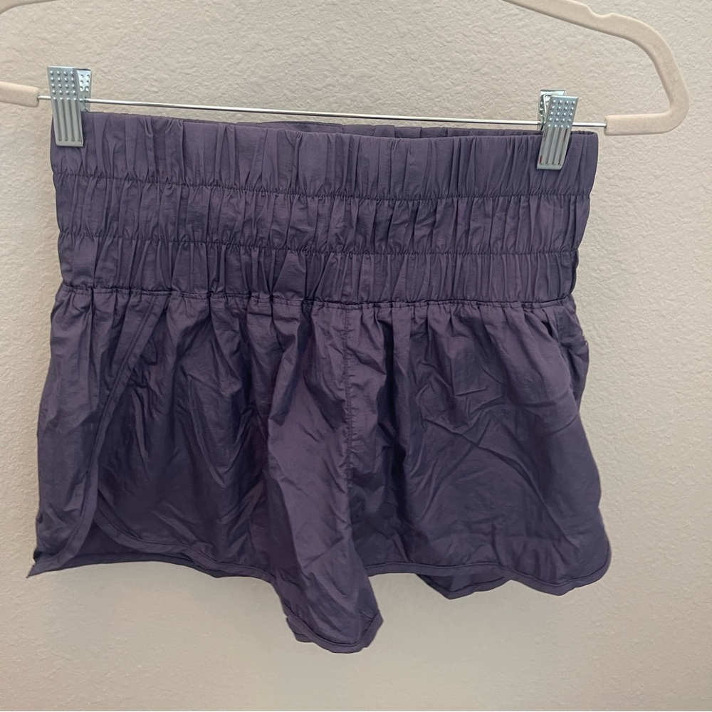 free people, movement shorts, purple